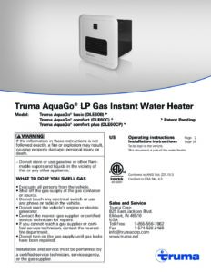 Truma AquaGo Comfort USA (DLE60C) - Tiffin Motorhomes Australia